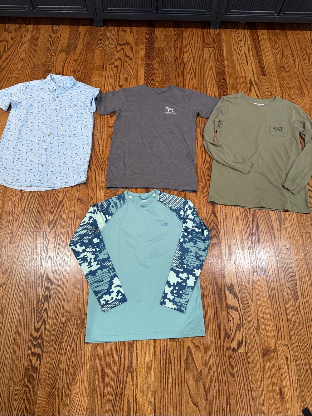 Bundle of 4,  boys southern fishing/ hunting shirts